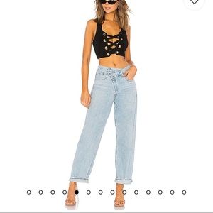 Agolde Criss Cross Upsized Jean in Suburbia Size 25